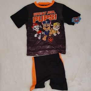 Paw Patrol Kids' Black and Orange Pajama Set